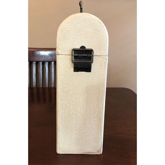 VINTAGE -🎉HPx3🎉 Wood Decorative Double Bottle Wine Holder/Carrier:Brass Hardware - Picture 5 of 15